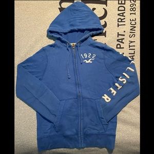 Royal blue Hollister zip-up hoodie